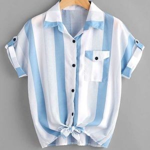 Shein Front Knot T-Shirt